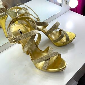 FIONI NIGHT- Gold Shimmer Stiletto Heel